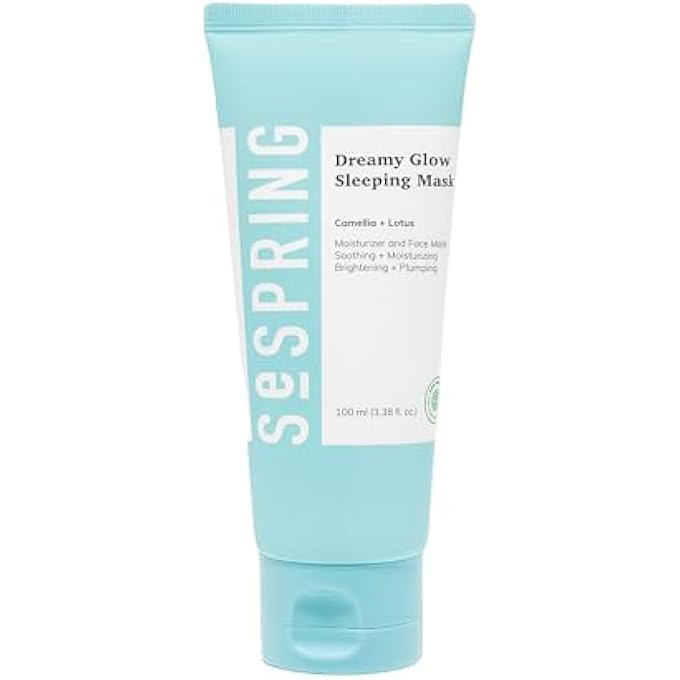 SeSpring SEPSRING DREAMY GLOW SLEEPING MASK, KOREAN FACE MASK, FORMULATED WITH CAMELLIA, LOTUS, AND HYALURONIC ACID, KOREAN SKINCARE, CLEAN BEAUTY, VEGAN, CRUELTY FREE, KOREAN BEAUTY PRODUCTS, 3.38 FL OZ - Image 1
